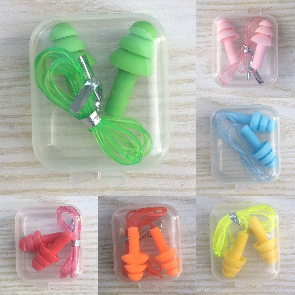 Comfort Soft Silicone Rope Hearing Protection Noise Reduction Swimming Ears Protector Ear Plugs