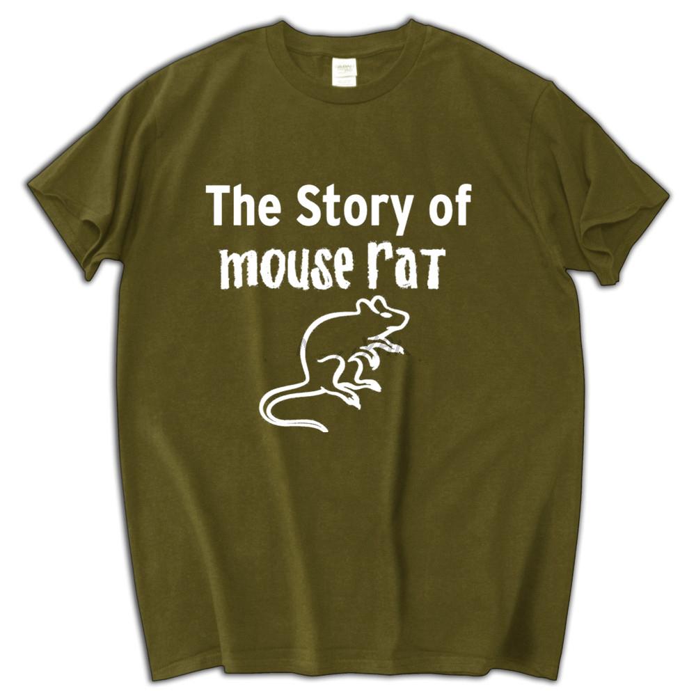 Parks And Recreation Mouse Rat Licensed Adult T Shirt male cotton tops brand summer tees