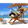 Diamond Painting Fishing Cat Diamond Embroidery Mosaic Cross Stitch Rhinestone Home Decoration
