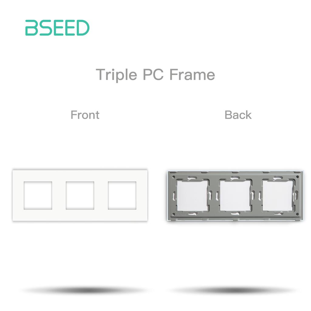BSEED Матовые Пластиковые Рамки EU/Французская Настенная Розетка Тип-c USB Розетки Питания Механические Кнопочные Выключатели Только Функциональные Части