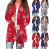 Women's Autumn Cardigan Women Print Long Sleeve Front Cardigan Top Lightweight Fashion Casual Jacket