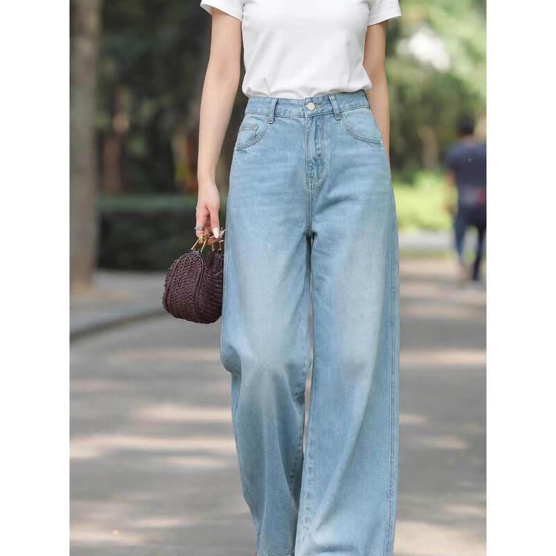 Basic House Women's Tencel Wide-Leg Jeans