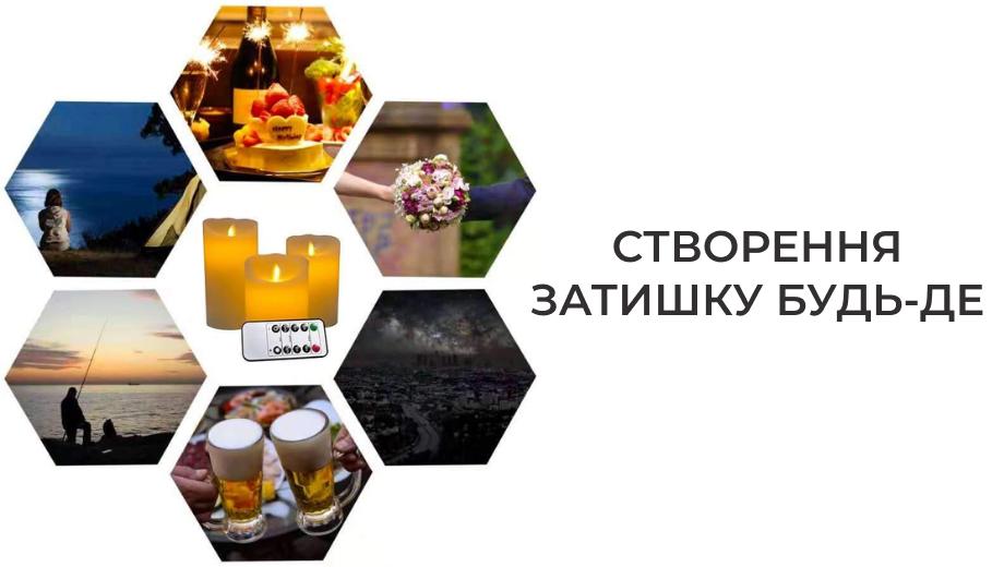 Светодиодные свечи Supretto с пультом, 3 шт. (Арт. 4570)