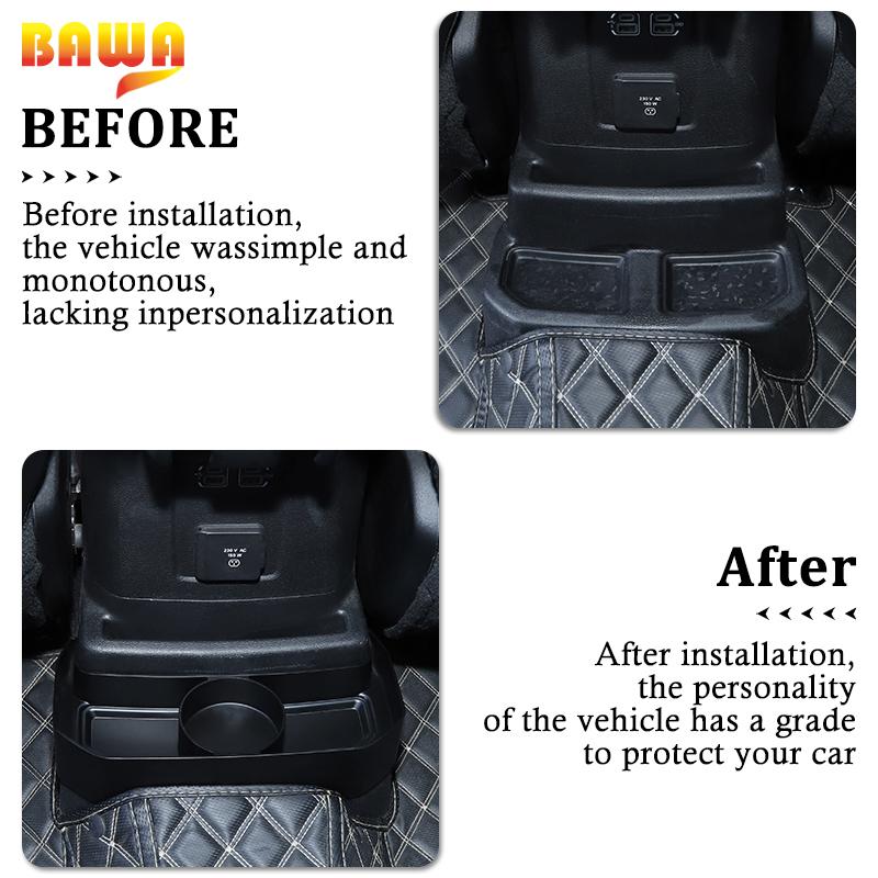Подстаканник для автомобиля BAWA для Jeep Wrangler JL 2018, внутренняя часть, держатели для напитков на заднее сиденье, автомобильные аксессуары для