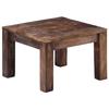 Coffee Table - vidaXL - Solid Mango Wood - 50 X 50 X 35 Cm - Dark Brown - Lacquered