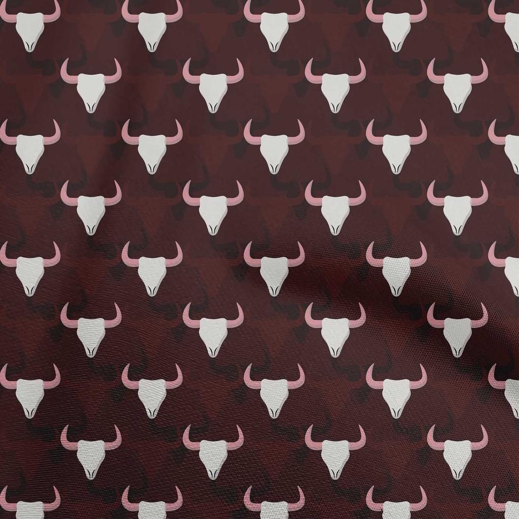 oneOone Cotton Poplin Brown Fabric Cowboy Fabric For Sewing Printed Craft Fabric By The Yard 42 Inch