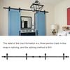 16FT 488cm Double Door Splicing Regular Carbon Steel Barn Door Hanging Rail Track Pulley