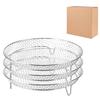 1-Layer/3-Layer Stainless Steel Air Fryer Grill Vegetable Meat Dehydration Rack Oil Drain Basket Fried Chicken Rack Stacking Rac