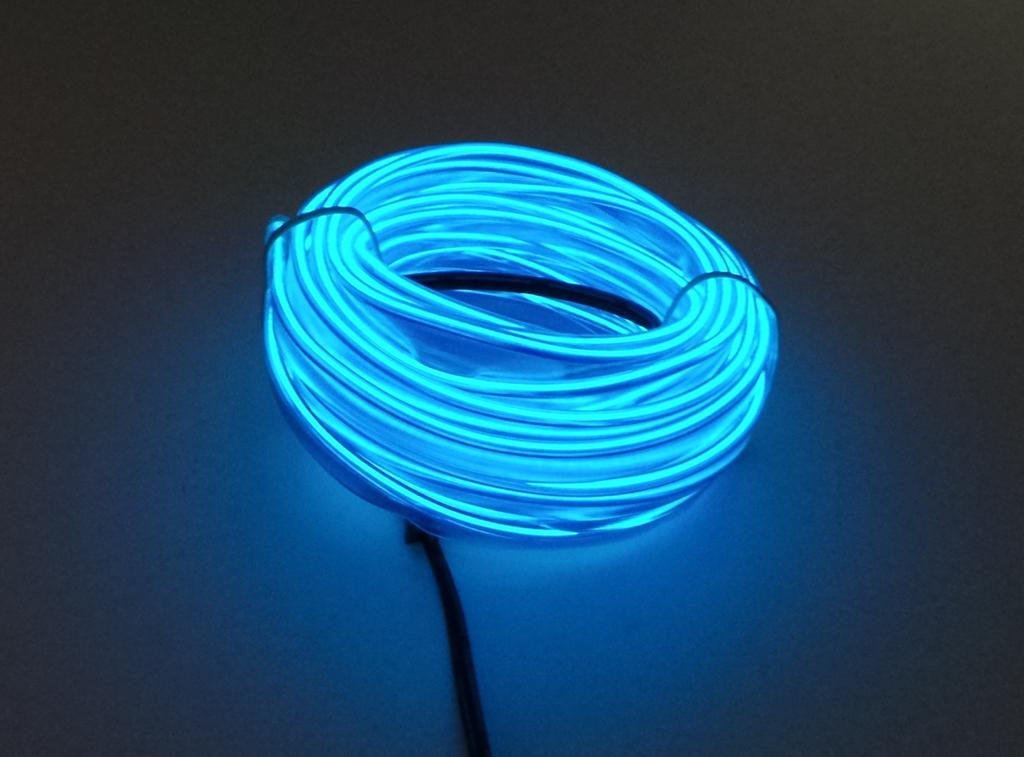 EL WIRE Оптоволокно Светодиодная лента 5м 12В Синий, Внедорожный