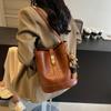 2024 New Korean Version Large-capacity Bucket Bag Fashion Trend Retro Versatile Women's Bag Shoulder Messenger Bag