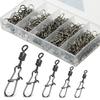50Pcs/box Stainless Steel Fishing Connector Pin 4 #6 #8 #10 #12 #bearing Rolling Rotary Belt Snap Hook Bait Accessories