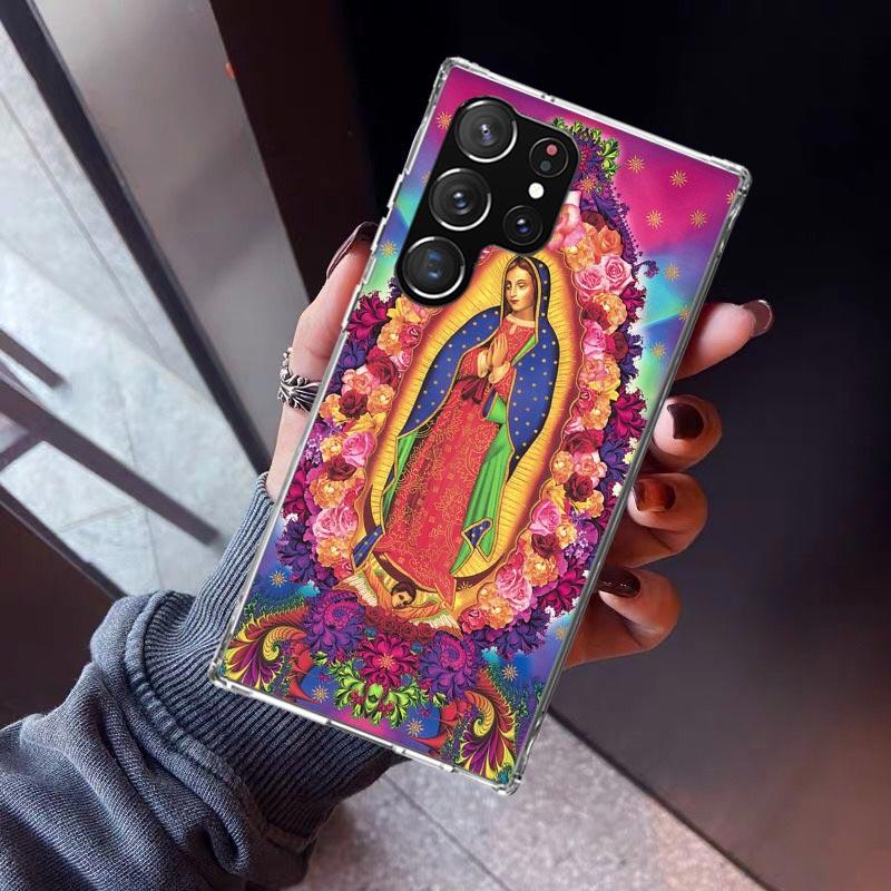 Virgin De Guadalupe Virgen Mary Phone Case For Samsung Galaxy S23 S24 S25 Edge S26 Ultra S22 + S21 Plus S20 FE Cover Silicone Pr