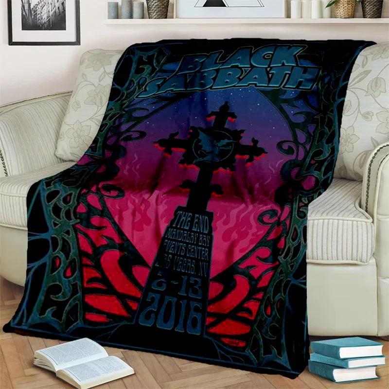 3D BLACK SABBATH Heavy Metal Rock Blanket,Soft Throw Blanket for Home Bedroom Bed Sofa Picnic Travel Office Cover Blanket Kids