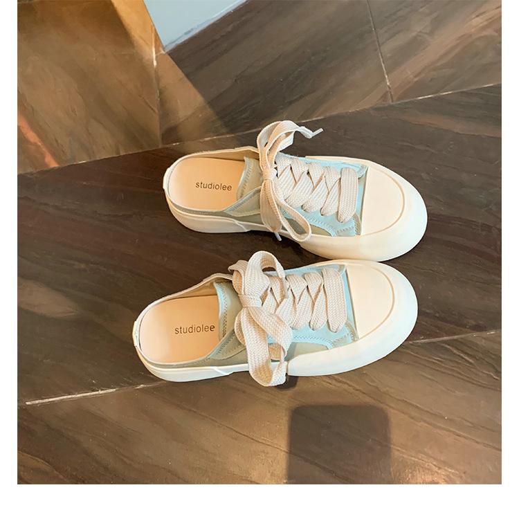 Версия из овчины~ 2025 новая шелковая атласная сумка голова полушлепанцы женские на толстой подошве увеличивающие рост повседневные спортивные кеды