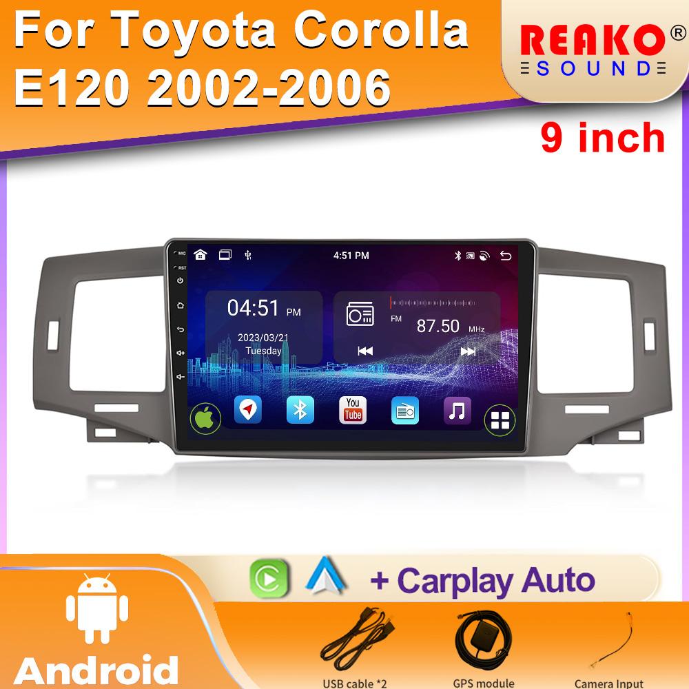 Android Car Radio Multimedia Player Navigation GPS для Toyota Corolla E130 E120 2000-2006 Carplay 2din Stereo Dvd 2 Din