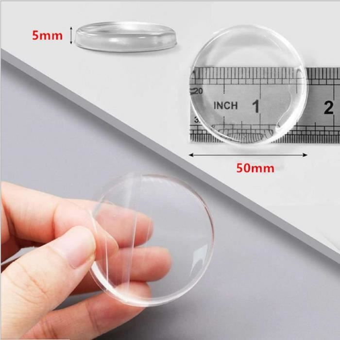 Дверные упоры - 6 шт. - Силикон - Прозрачный - Диаметр 50 мм