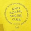 ANTI SOCIAL SOCIAL CLUB Made in USA Short sleeve T-shirt XXL Yellow Men's Used