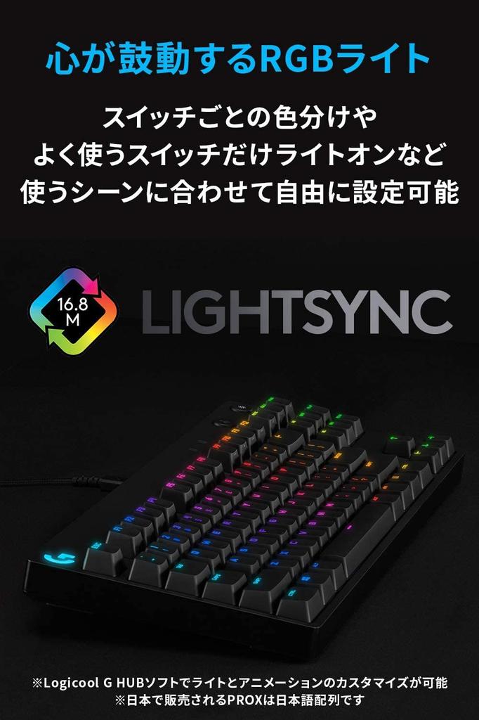 Игровая клавиатура Logitech G PRO Tenkeyless Linear Red Axis Quiet Typing GX Switch Проводная игровая механическая клавиатура Японская раскладка LIGHTSYNC RGB