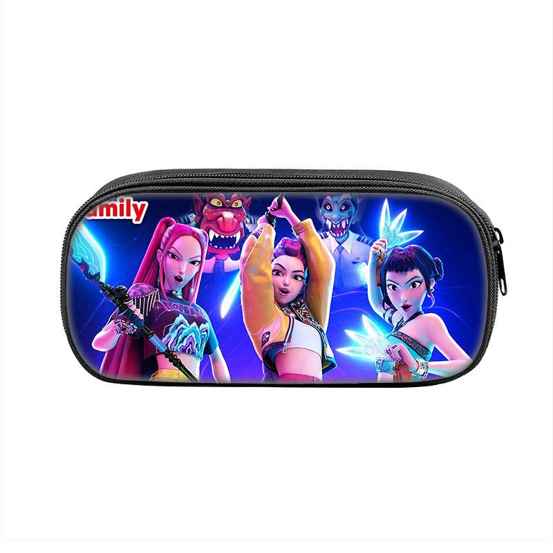 Пенал Demon Hunters K-Pop Пенал для детей младшего и среднего школьного возраста Сумка для хранения CLE