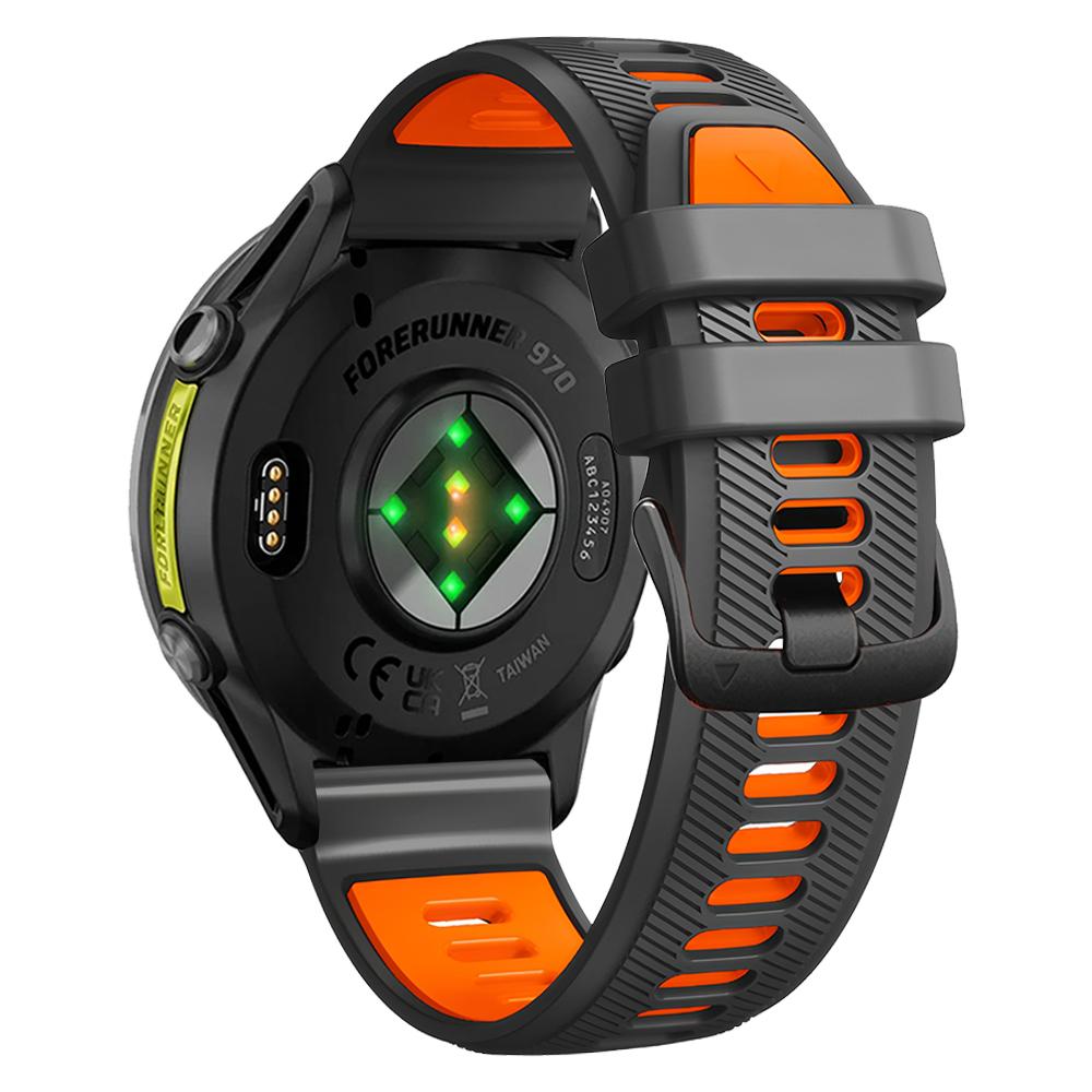Силиконовый ремешок 22 мм для Garmin Forerunner 970 965 955 Solar 945 935 745 Двухцветный спортивный ремешок Браслет Аксессуары