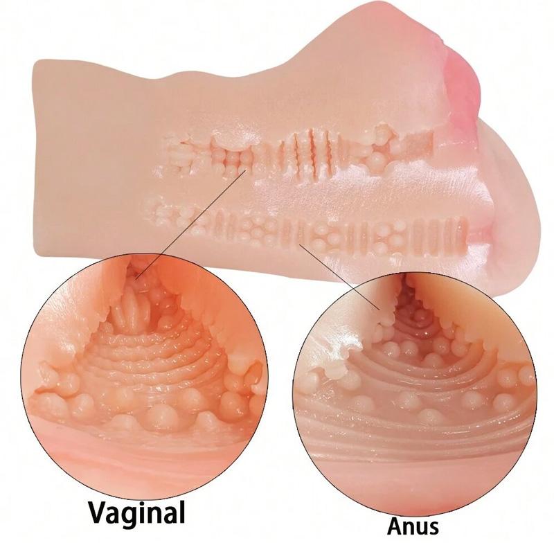 Мужской мастурбатор 2-в-1 с реалистичной 3D вагиной и тугим анальным рукавом, портативный стимулятор пениса, секс-игрушки для взрослых мужчин, улучшенная текстура, сдержанный дизайн