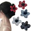 Women Fashion Plumeria Hairpin Gradient Frangipani Claw Crab Clamps Ponytail Shark Clip Headdress Hair Accessories