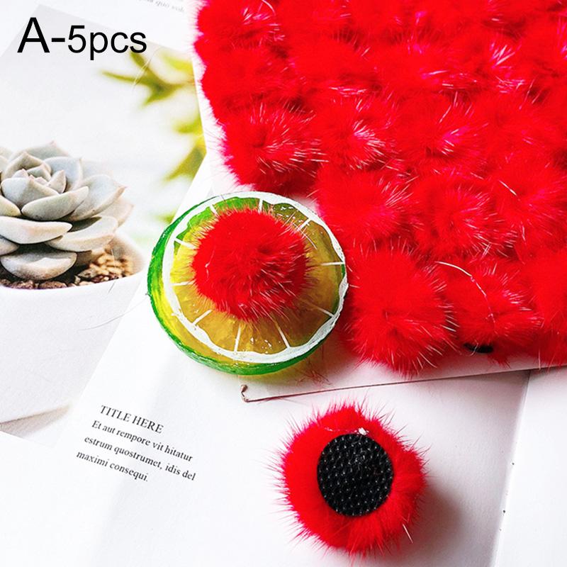 5 шт. пушистый меховой шарик, цветной помпон, искусственный меховой шарик для шапок, обуви, сумок, одежды, украшений, сделай сам, аксессуары для рукоделия