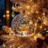 Acrylic Xmas Hanging Decoration Transparent Snowman Crystal Ball  Christmas Decor