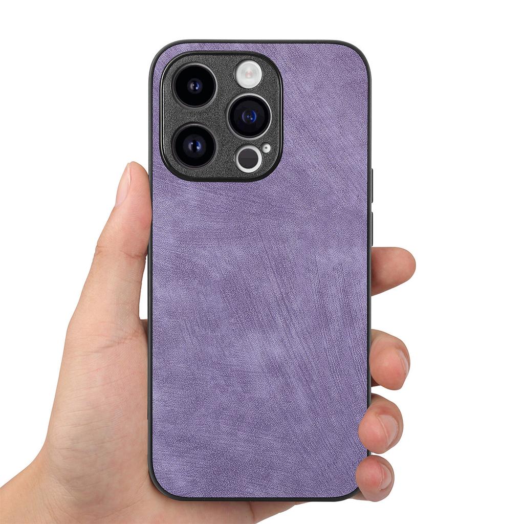 Для iPhone 15 Pro Чехол Противоударный Тонкий Ретро Кожаный Чехол-накладка на заднюю панель телефона