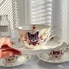 Британская кофейная чашка с блюдцем, кавайная чашка, подарки, фарфоровые кофейные чашки, оптовая продажа, посуда, кофейная посуда, чашка для воды для подруги