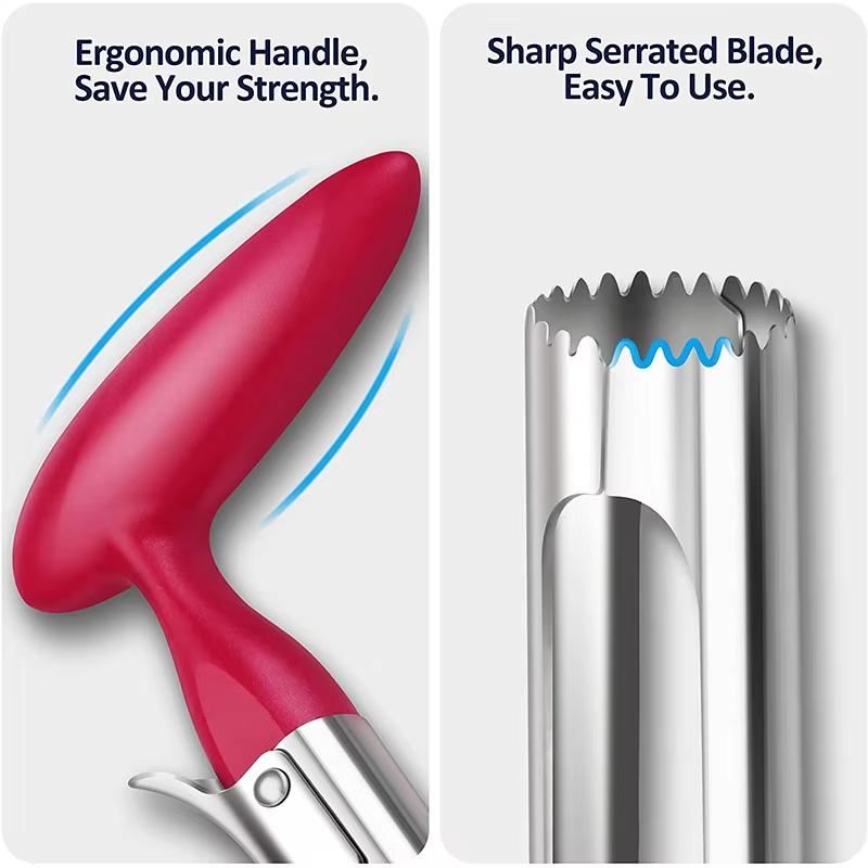 Stainless Steel Fruit Corer Serrated Edge Nonslip Handle For Home Kitchen Baking