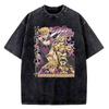 JoJo's Bizarre Adventure Джонни Джостар Графическая Футболка Мужская Винтажная Стиранный Хлопок Футболки Манга Футболка Harajuku Мужские Топы