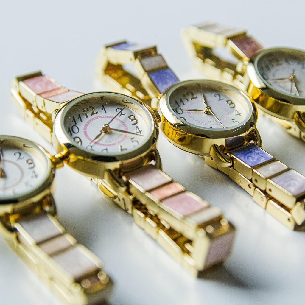 Часы аналоговые металлические браслет без никеля фиолетовый NF олень [Fieldwork] женские YM089-3