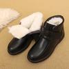 Модные зимние женские ботинки из натуральной кожи, сохраняющие тепло, с толстой шерстяной подкладкой, из коровьей кожи, женские зимние ботинки, ботинки для мамы, удобная женская обувь