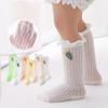Детские носки, летние хлопковые, для новорожденных, детей и младенцев, весенние и осенние дышащие носки с тонкой сеткой средней длины, отпугивающие комаров.