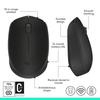 Logitech M170 2.4GHz беспроводная 3-кнопочная оптическая мышь с прокруткой и Nano USB-приемником (черный)