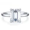 2ct Moissanite Ring Emerald Cut Diamond S925 Sterling Sliver Wedding Band Engagement Rings Gifts For Women Certificated