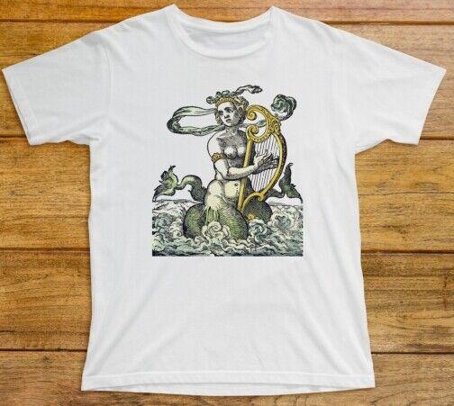 Футболка Сирена Играет на Арфе 950 Русалка Море Моряк Корабль Греческая Мифология Соблазнительница