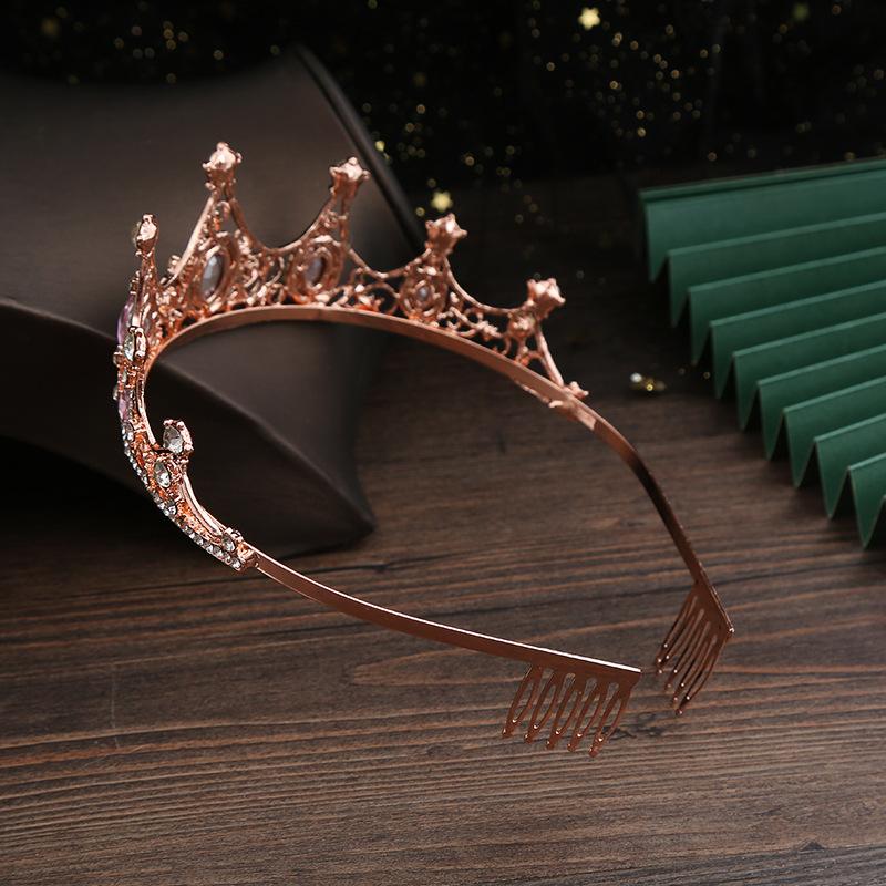 Korean New Style Children's Crown Princess Birthday Headband Children's Day Performance Hair Accessories Bride Wedding Hair Crown Headband