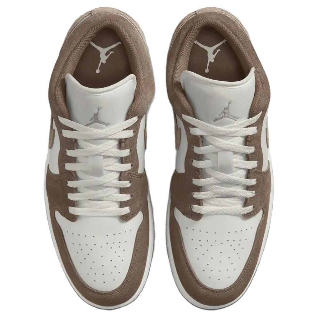 Кроссовки мужские Air Jordan 1 Low Оливково-серые Белые Бледно-слоновая кость 553558-046