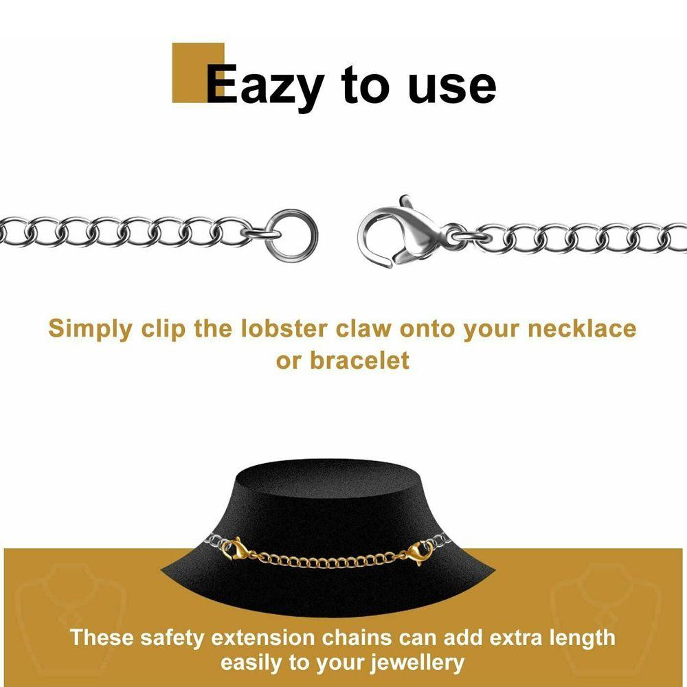 & Components DIY Jewelry Accessories Necklace Bracelet Lobster Lock Extender /Safety Chain Extender