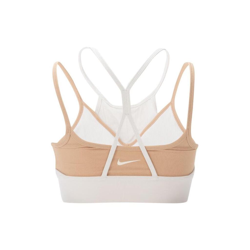 Nike Colorblock Sports Bra With Thin Straps Women Underwear White FZ6568-104