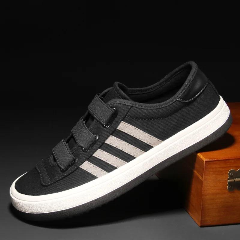 Эластичная резинка Холщовые мужские вулканизированные туфли Совершенно новые Джокер Простые лоферы Повседневные Износостойкие Тренд Дизайнерские балетки