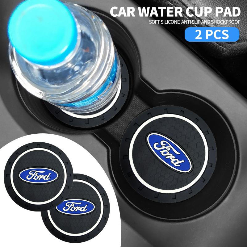 2025 New Car Coaster Water Cup Bottle Holder Anti-slip Pad Mat For Ford Ecosport Edge Figo Flex Focus Fusion Fiesta Accessories