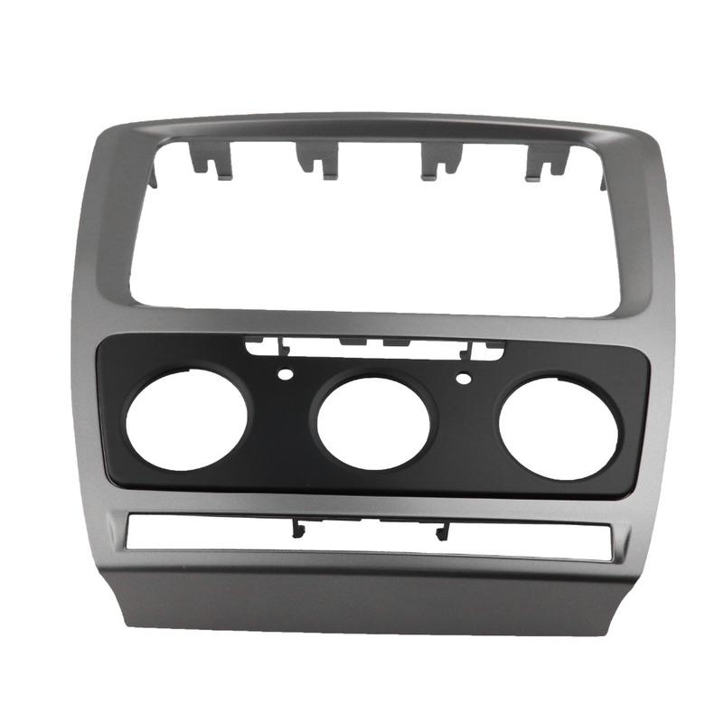 Double Din for SKODA Octavia 2008-2013 Manual AC Audio Fascia Stereo Radio GPS DVD Panel Dash Mount Installation Trim Kit Frame