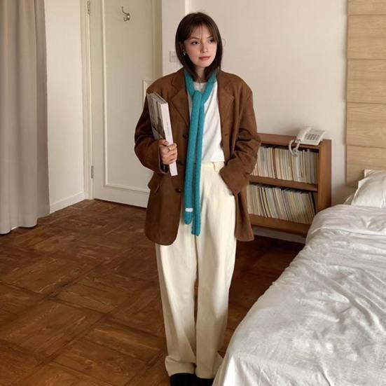 Женский вязаный шарф однотонный тонкий длинный шарф теплый мягкий на ощупь шарф уличный домашний зимний аксессуар