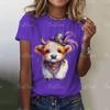 Fashion Women's T-shirts 3D Black And White Dairy Cow Print Cute Animal Short Sleeves Tees Tops Summer New Trend Female Clothing