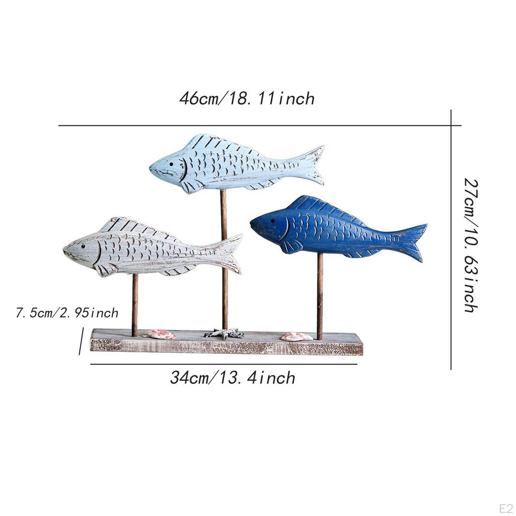 Animal Statue Wooden Figurine Collectible Decoration Artwork Beach Lover Tabletop Ornament Sculpture