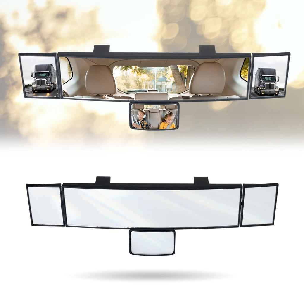 Wide Rear View Mirror Clip-On 18-Inch Extender Car Rear Mirror Anti-Glare For Truck Boat Automotive Baby Vehicle Marine