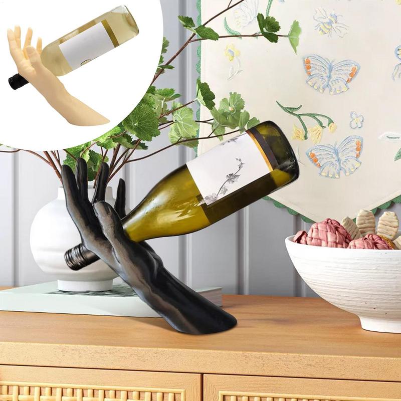 Ручная иллюзия Винная стойка Подвесная подставка для винных бутылок Креативная подставка-полка для барного шкафа Подарки Домашнее украшение
